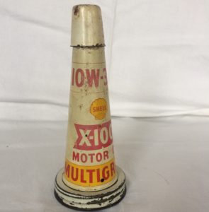 Shell x-100 tin pourer