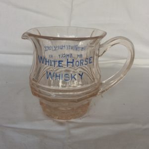 White Horse Whisky Glass Jug