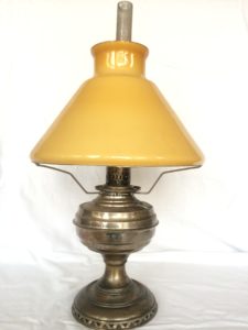 Bradley and Hubbard kerosene lamp