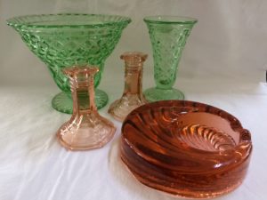 Assorted items of Depression glass