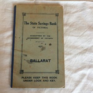 State savings bank book Ballarat