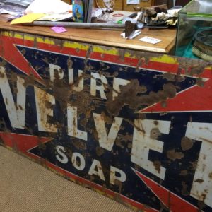 Enamel sign velvet soap original